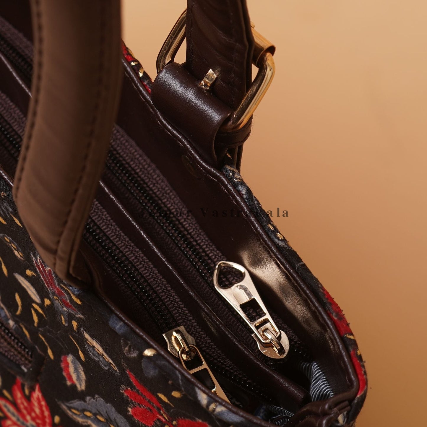 Black Flora Patch Tote Bag