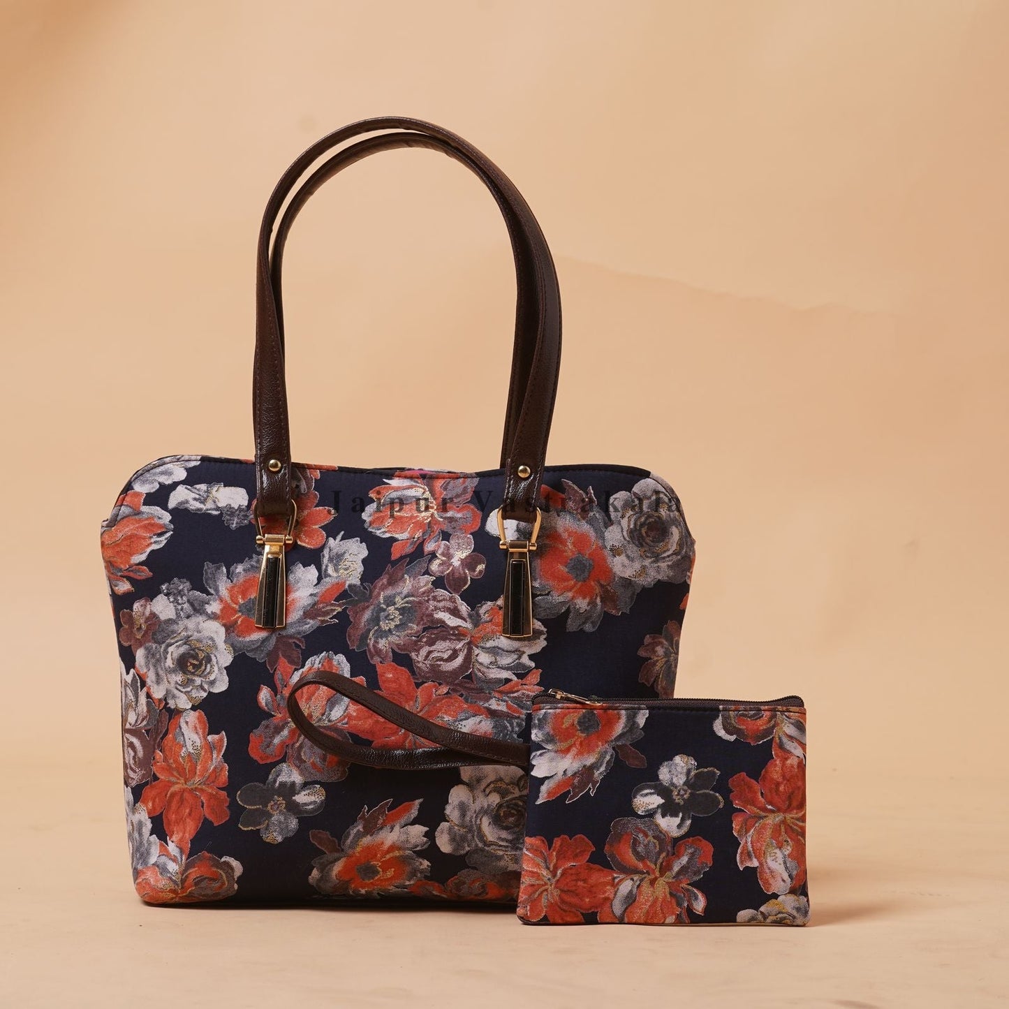 Black Ember Hand Bag with Pouch