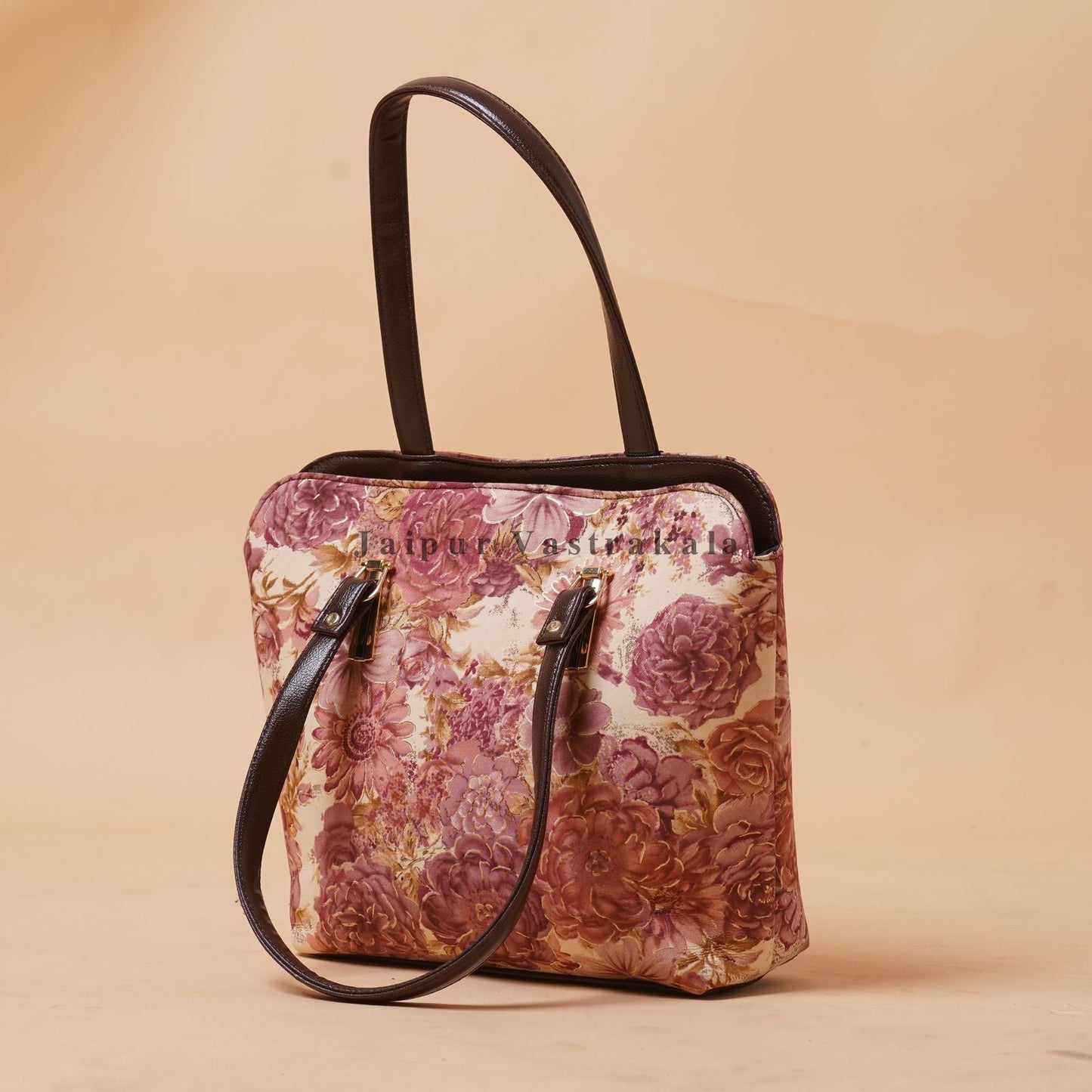 Rosy Hues Hand Bag with Pouch