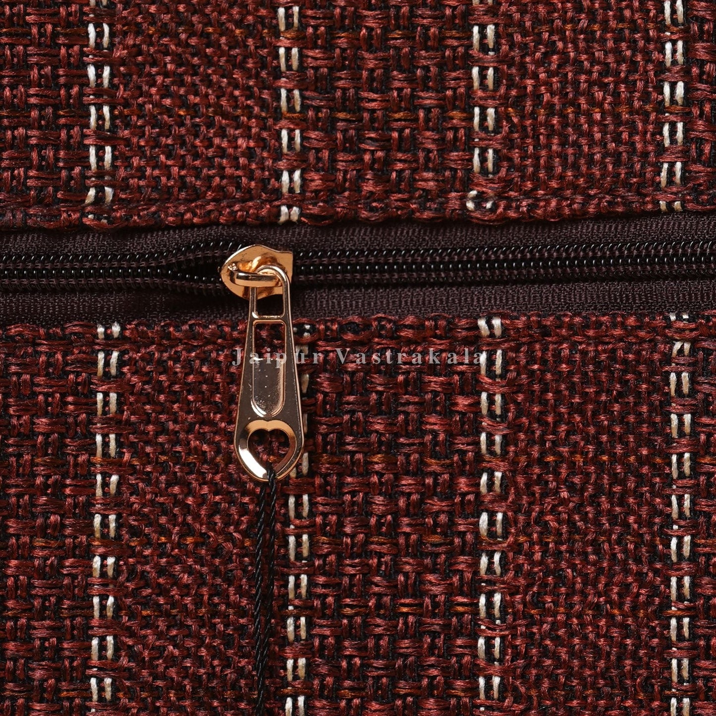 Burgundy Jacquard Leather Wrap Laptop Bag