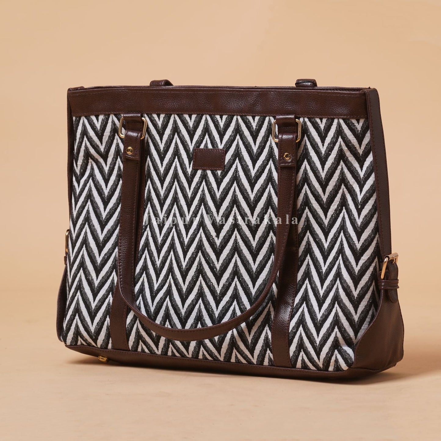 ZigZag Leather Wrap Laptop Bag