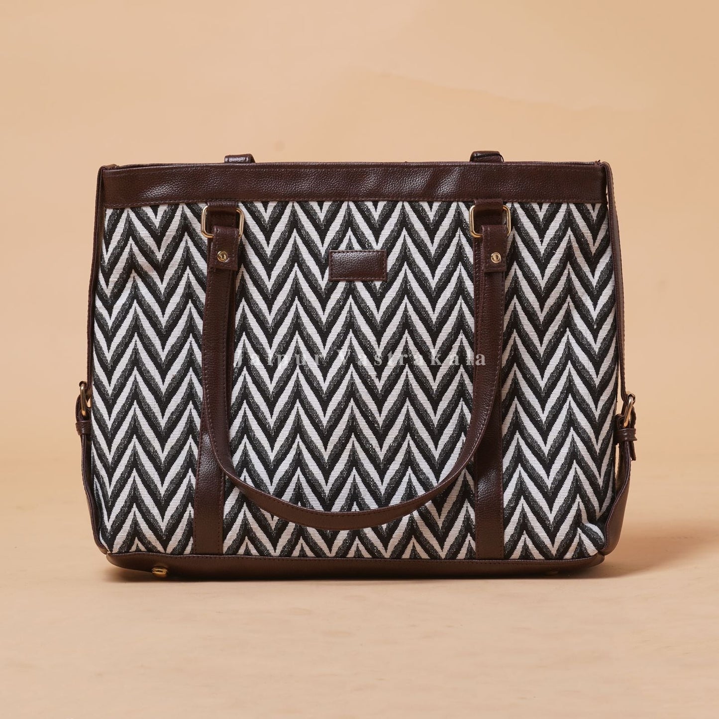 ZigZag Leather Wrap Laptop Bag