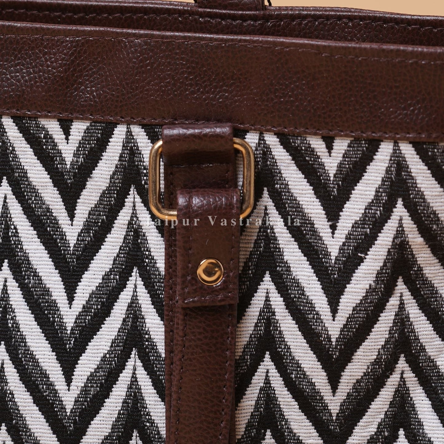 ZigZag Leather Wrap Laptop Bag