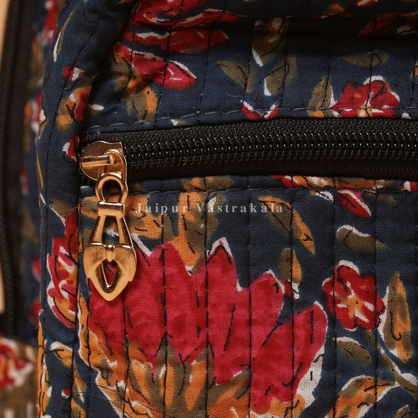 Royal Blue Petal Quilted Back Pack