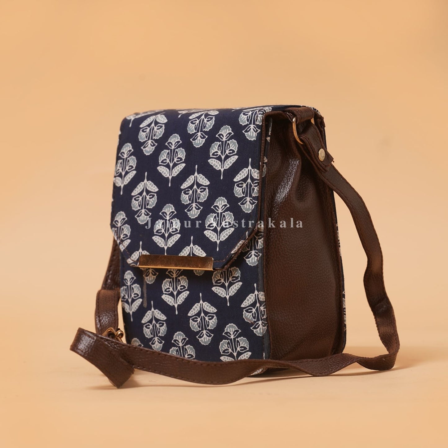 Indigo Booti Hardbox Flap Sling Bag