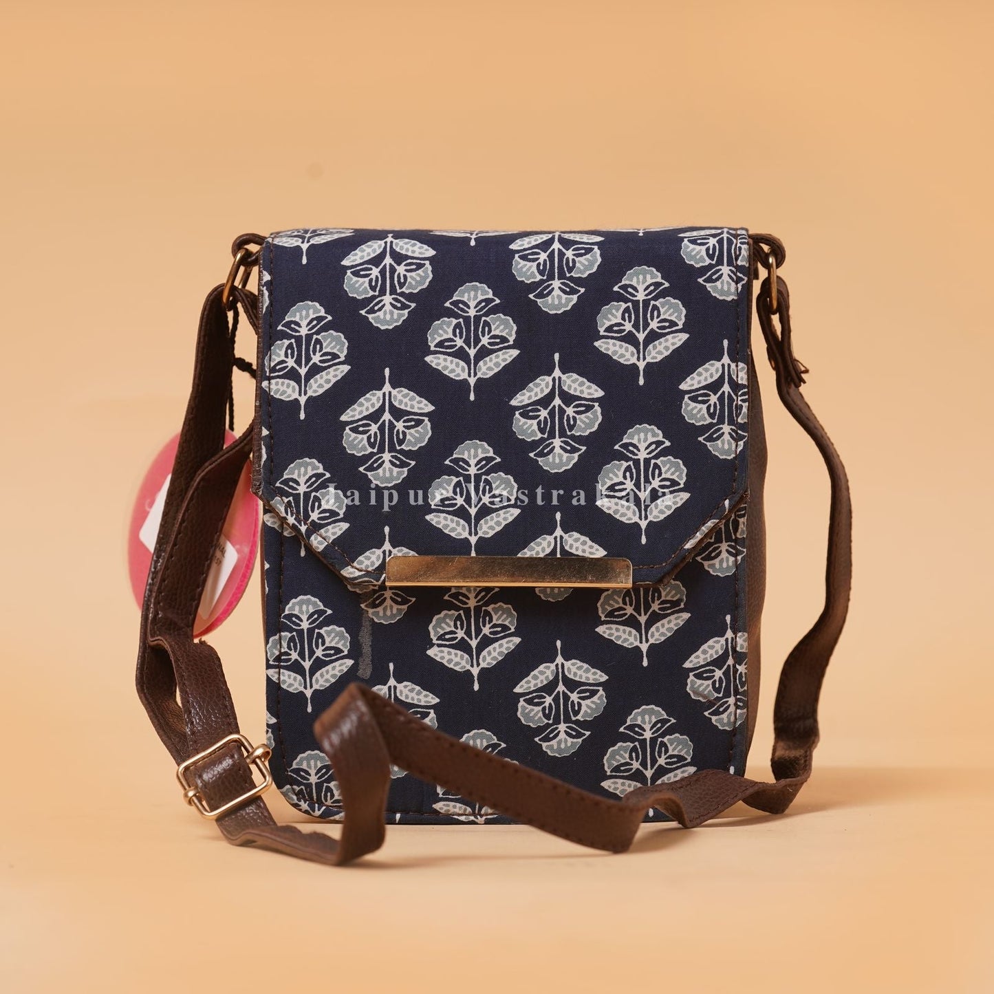Indigo Booti Hardbox Flap Sling Bag
