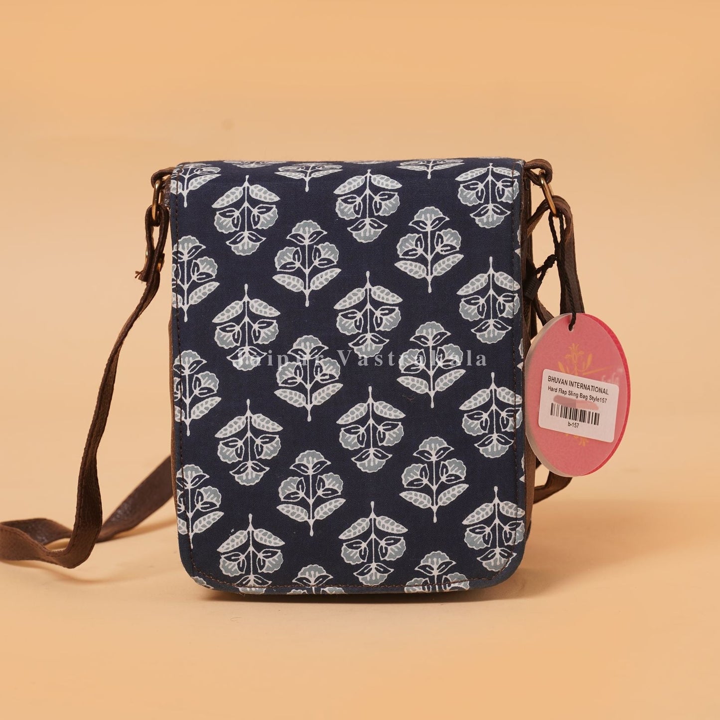 Indigo Booti Hardbox Flap Sling Bag