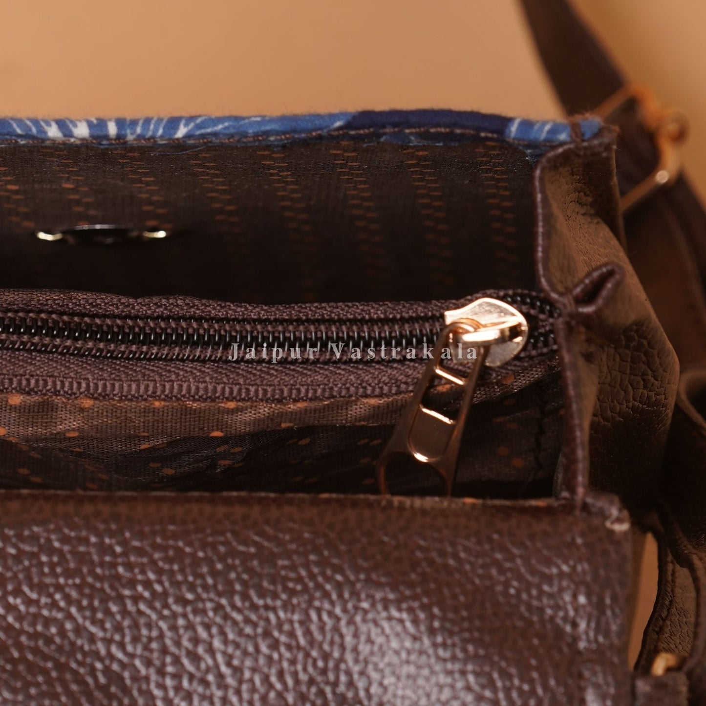 Blue Blossom Hardbox Flap Sling Bag