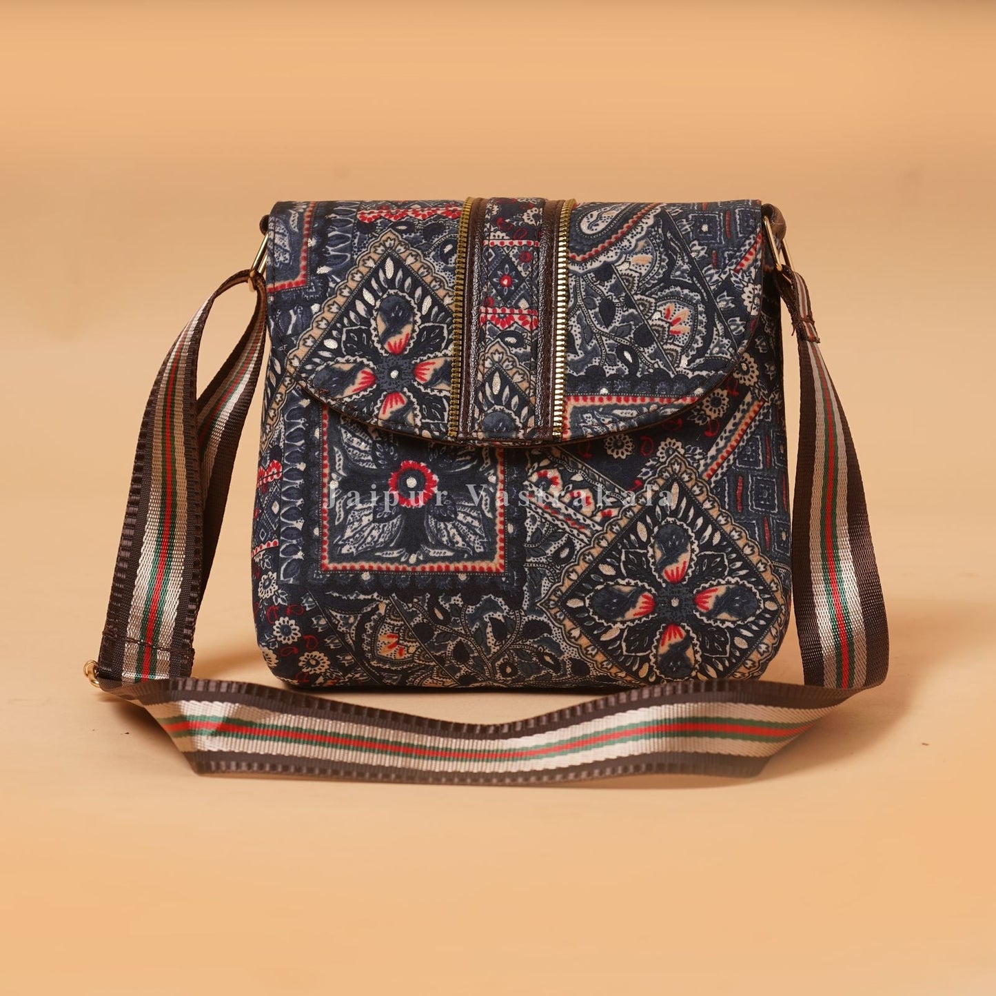 Dusk Blue Nylon Sling Bag