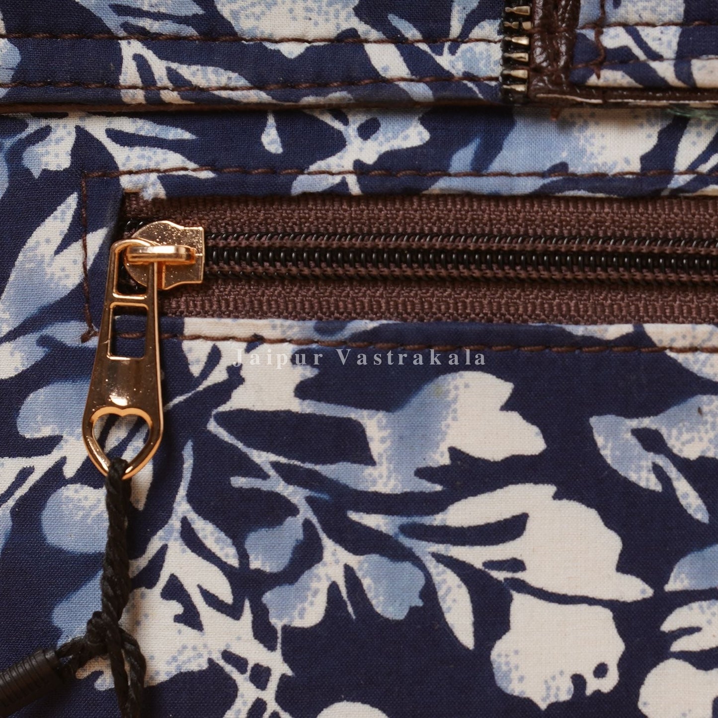 Indigo Petals Nylon Sling Bag