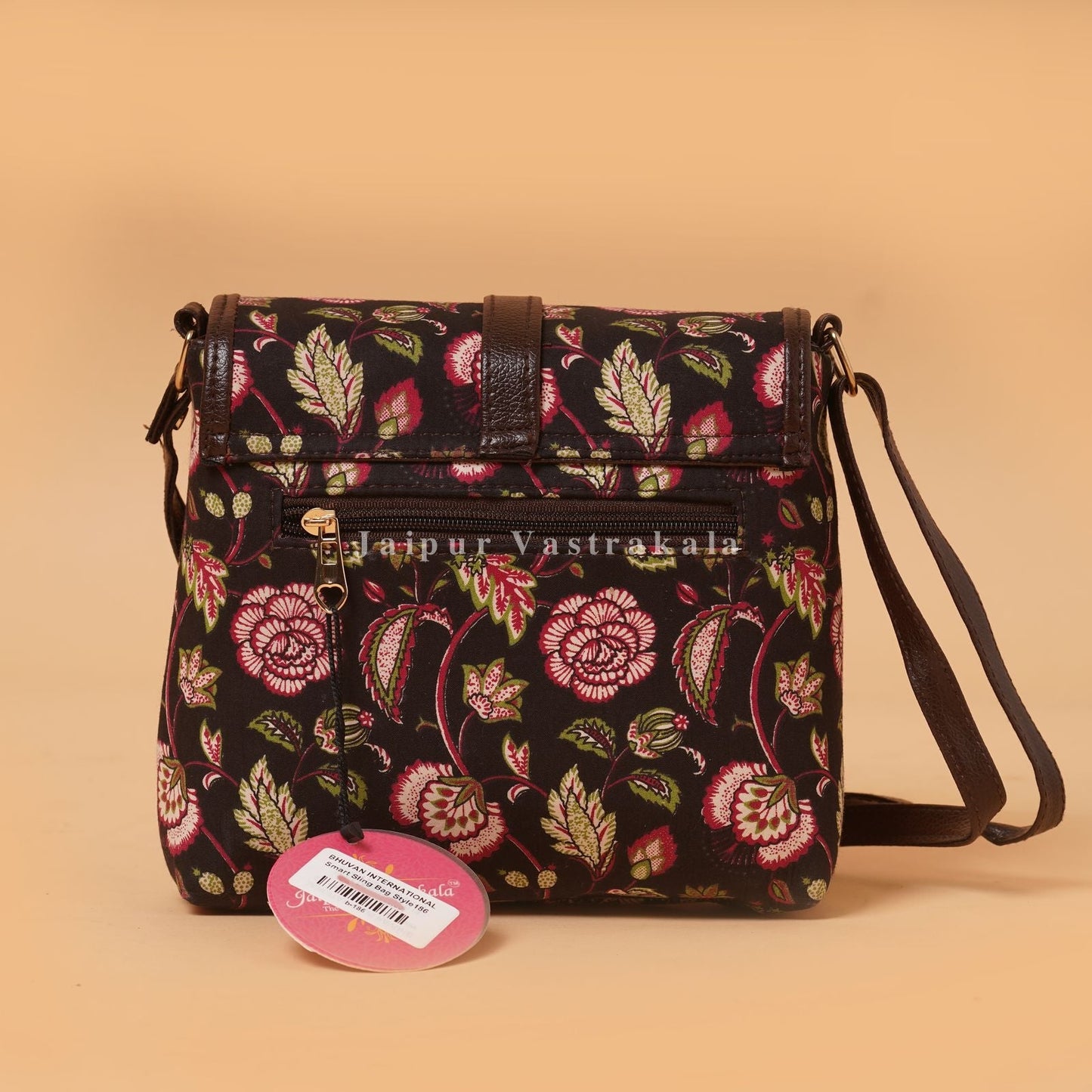 Black Flora Sling Bag
