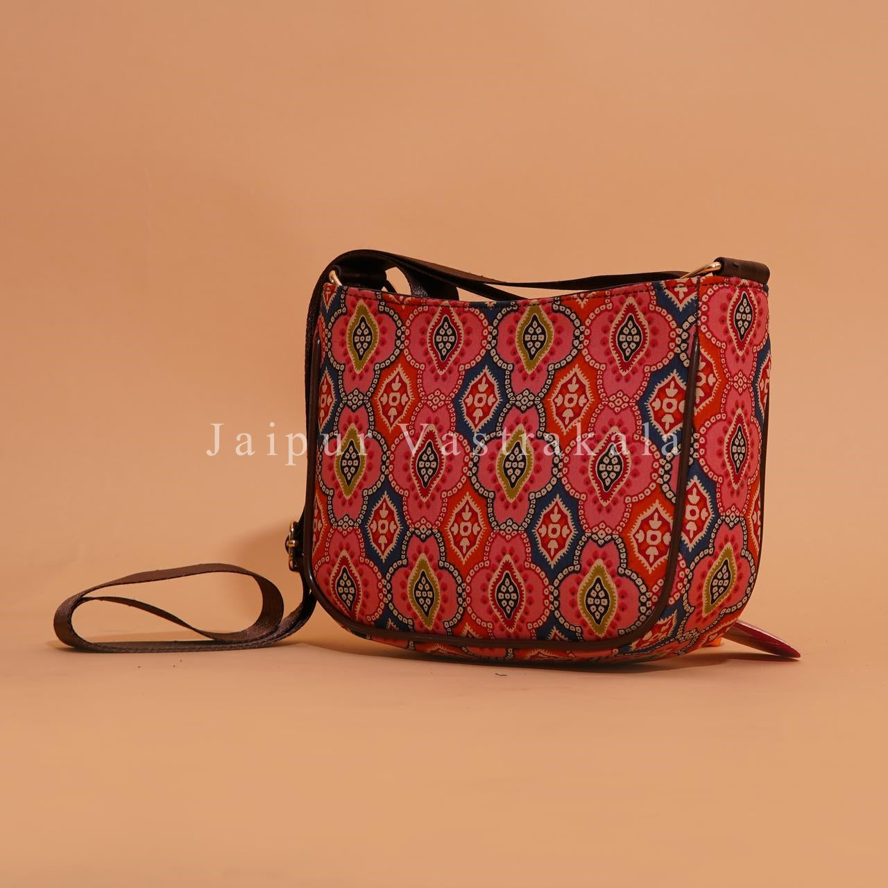 Pink Cascade Nylon Belt Sling Bag