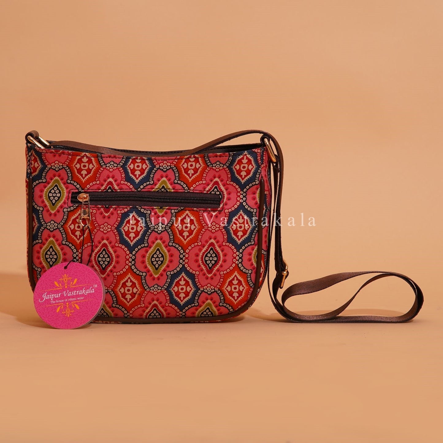 Pink Cascade Nylon Belt Sling Bag