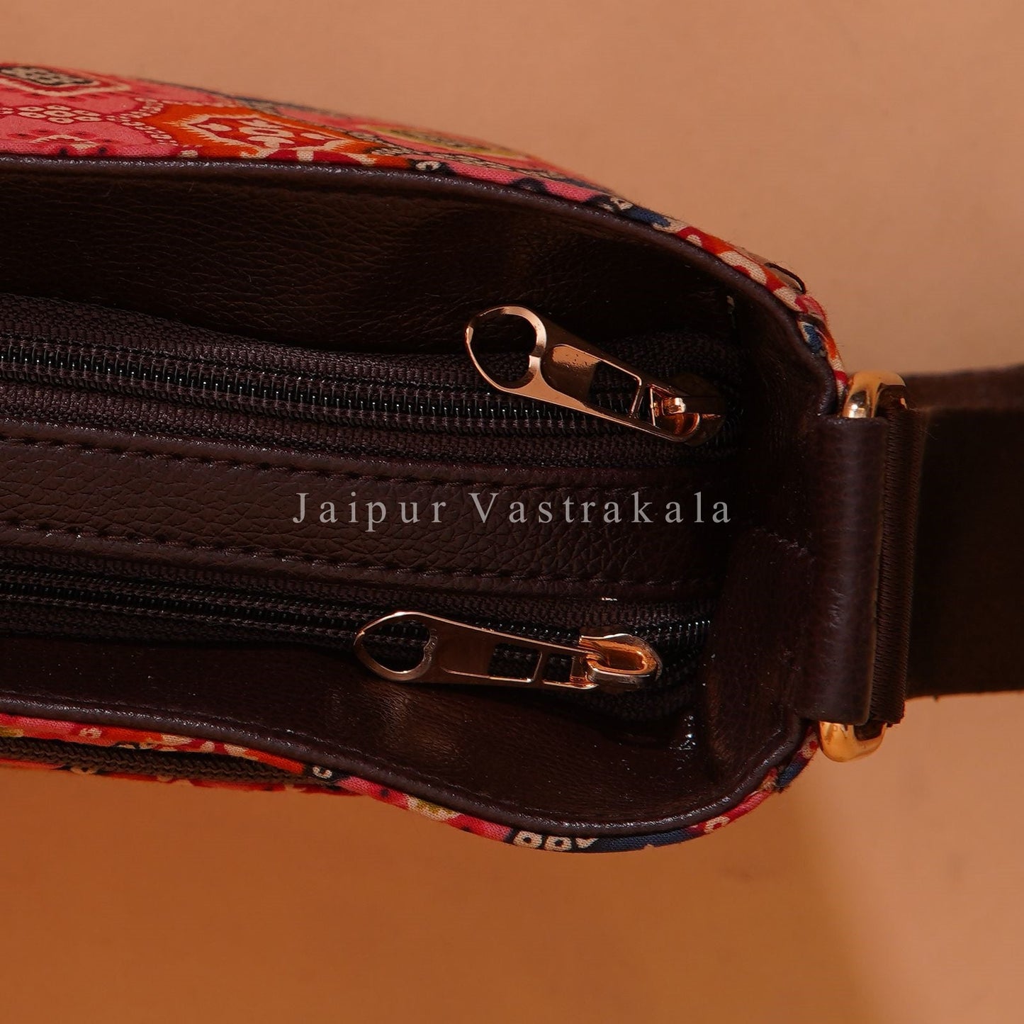 Pink Cascade Nylon Belt Sling Bag
