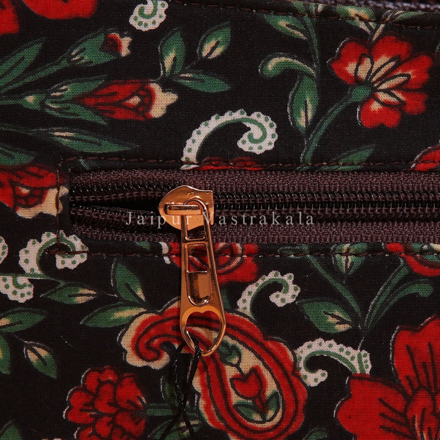 Dark Red Flora Nylon Belt Sling Bag