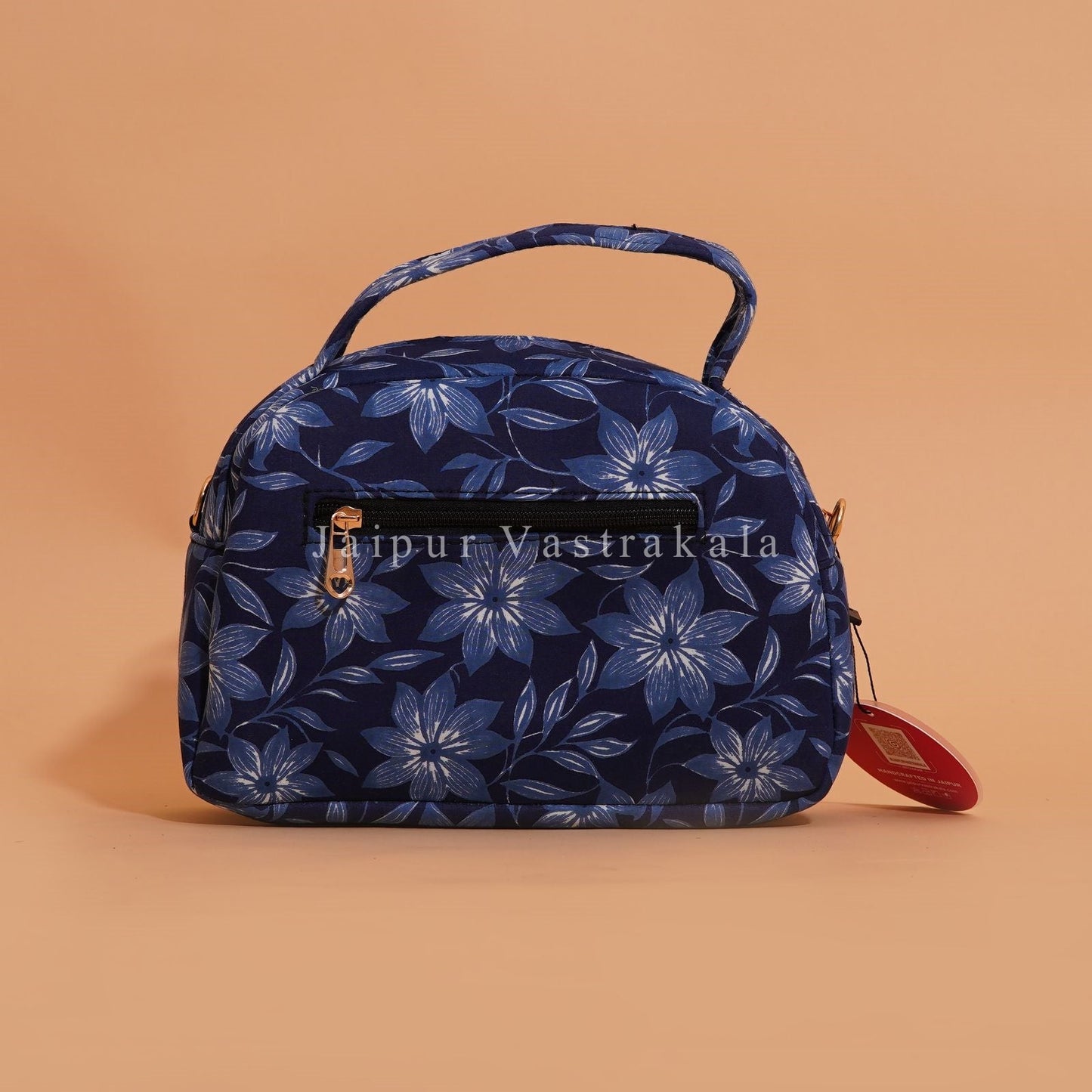 Blue Blossom Cotton Belt Sling Bag