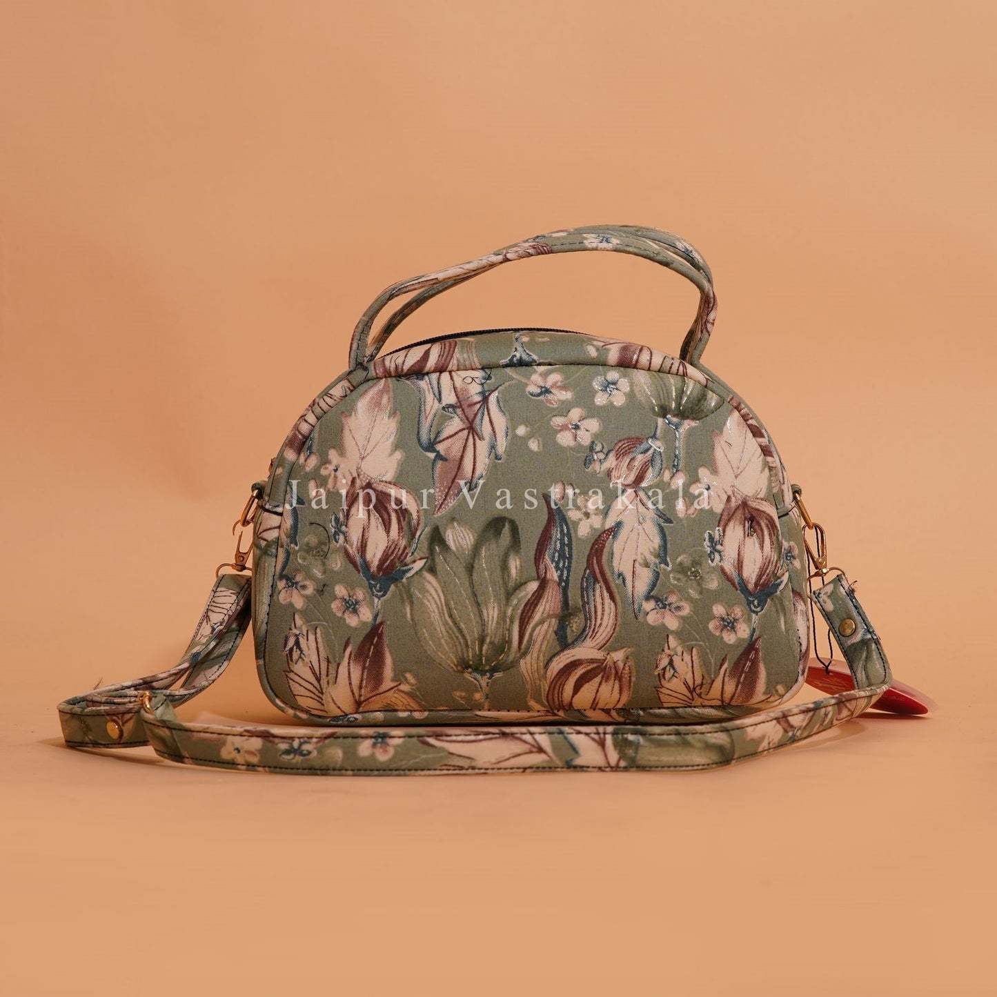 Pista Green Cotton Belt Sling Bag