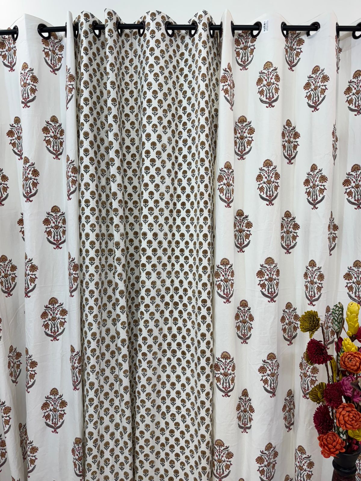 Amber Mustard Mix-Match Curtains 7ft (set of 2pcs + 2pcs)