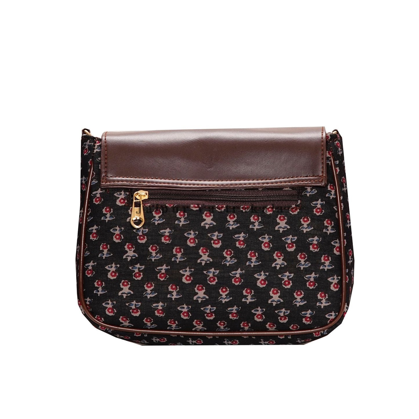 Black Booti Print Sling Bag