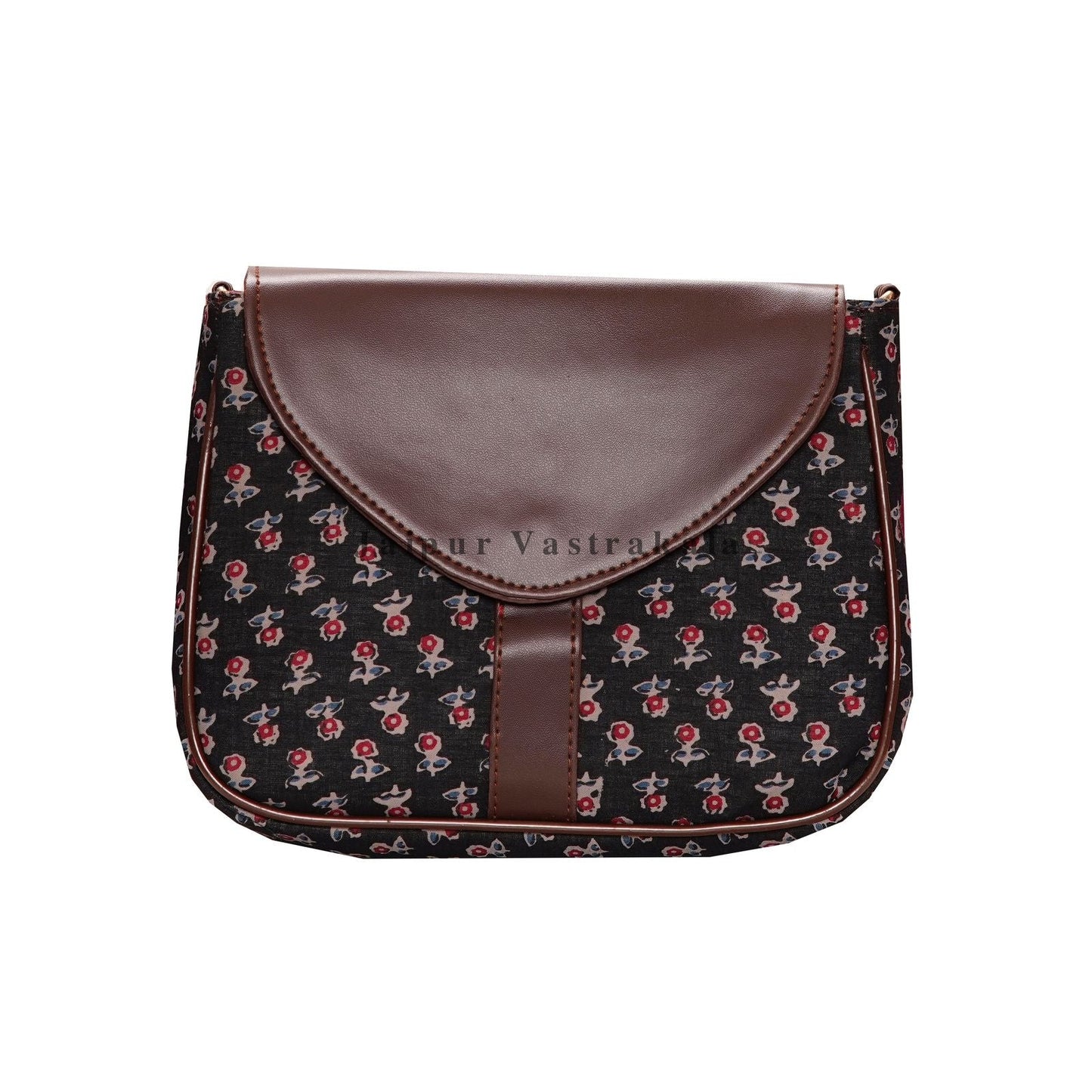 Black Booti Print Sling Bag