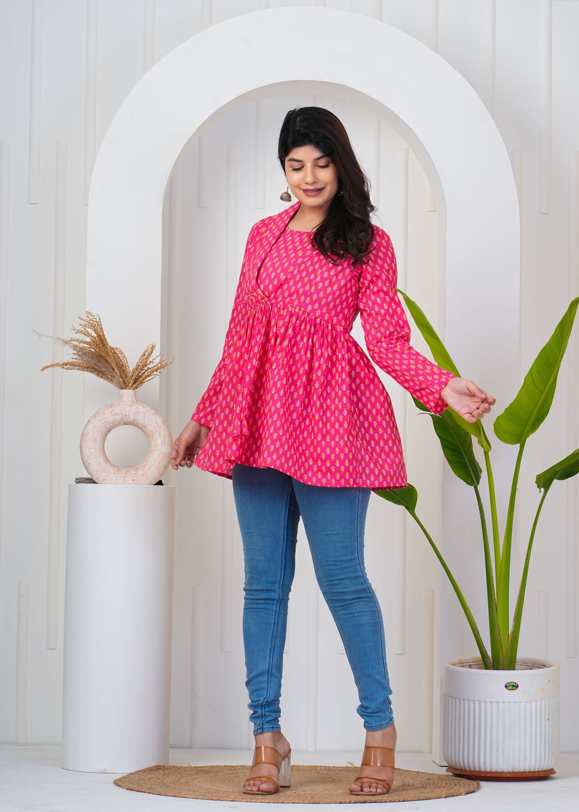 cotton printed top / dress