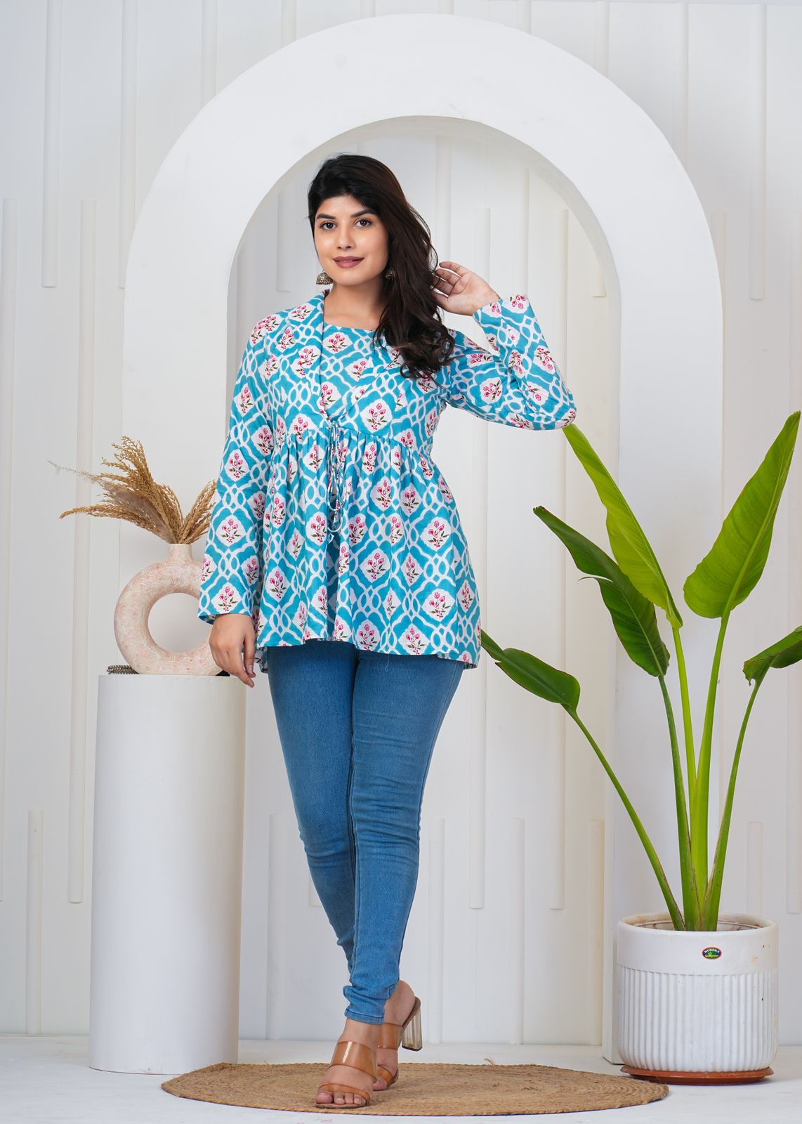 cotton printed top / dress
