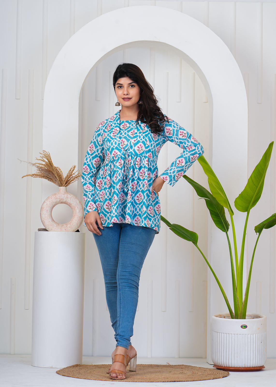 cotton printed top / dress