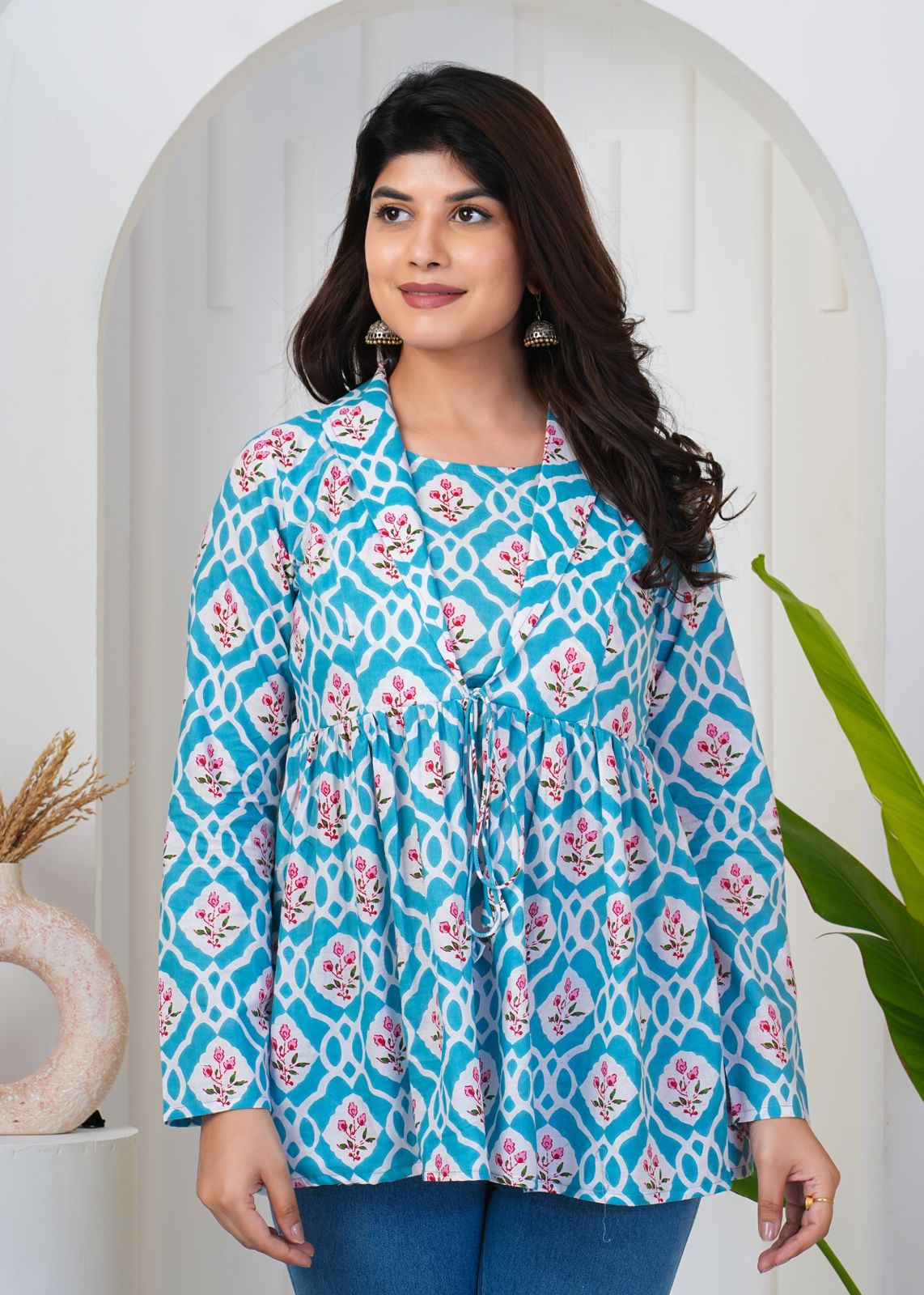 cotton printed top / dress