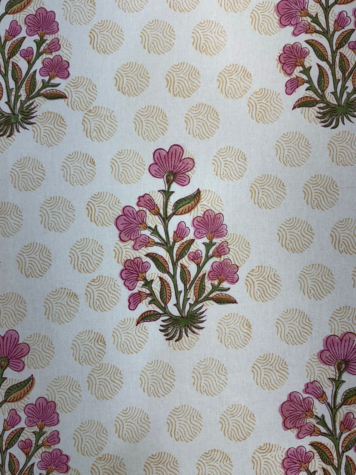 hand block printed bedsheet