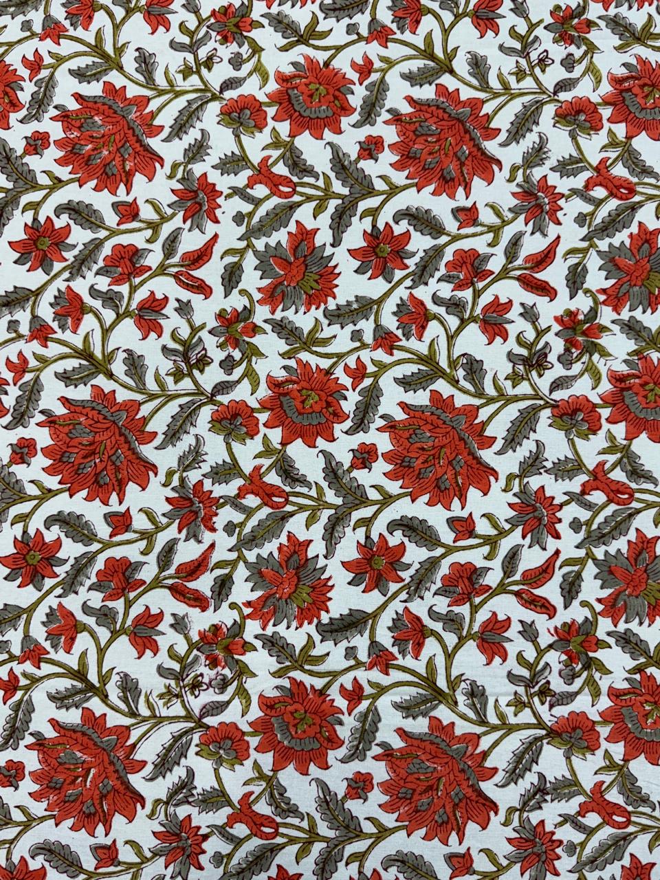 Tangerine Blossom King Bedsheet with Pillow Covers
