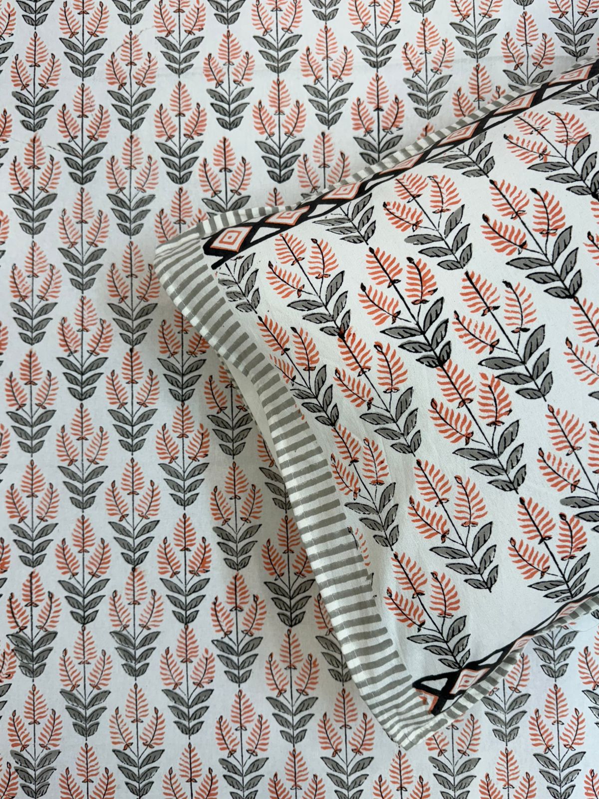 hand block printed bedsheet