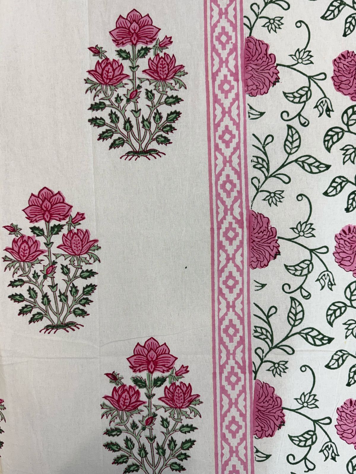 hand block printed bedsheet