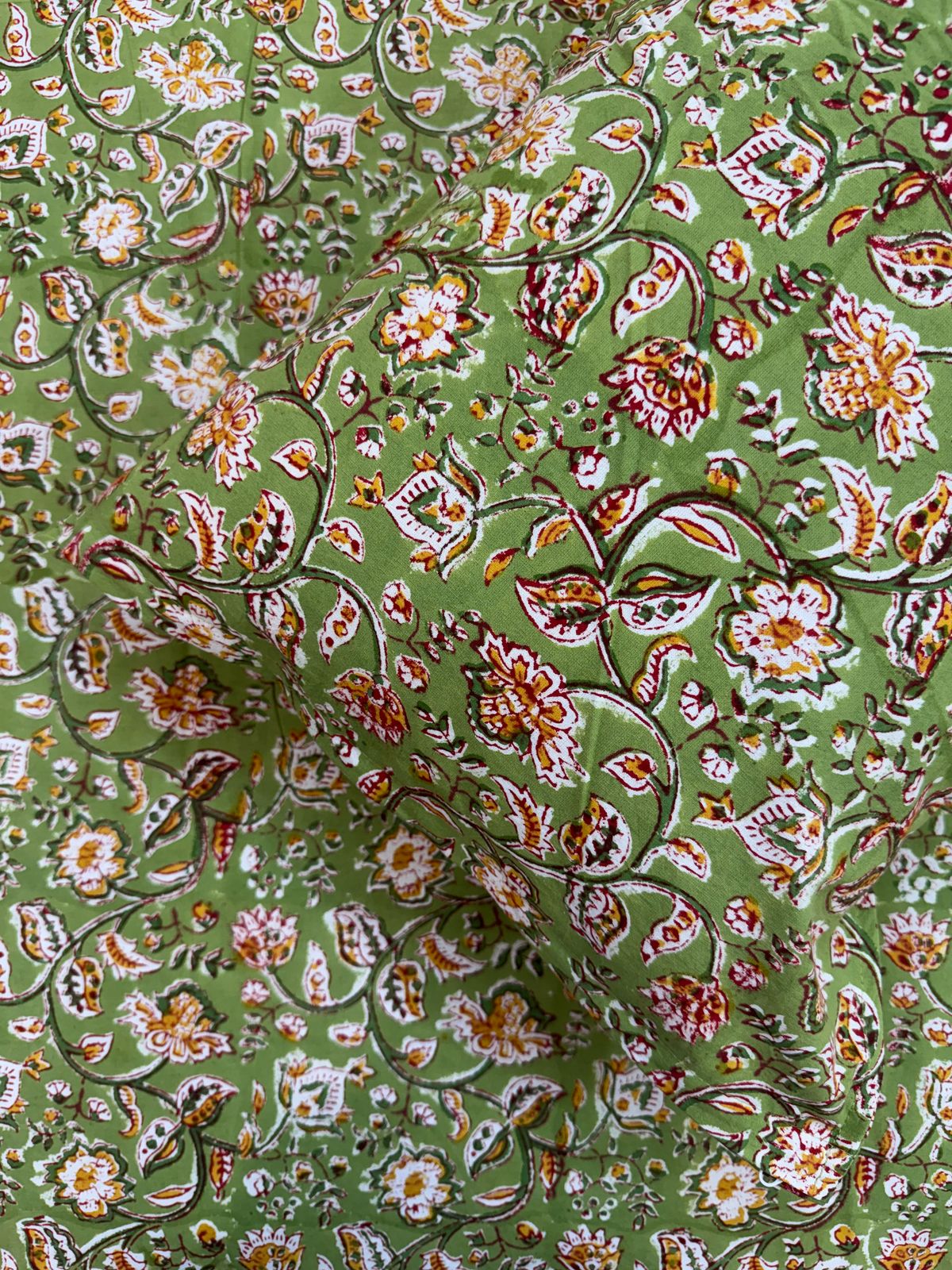 hand block printed bedsheet
