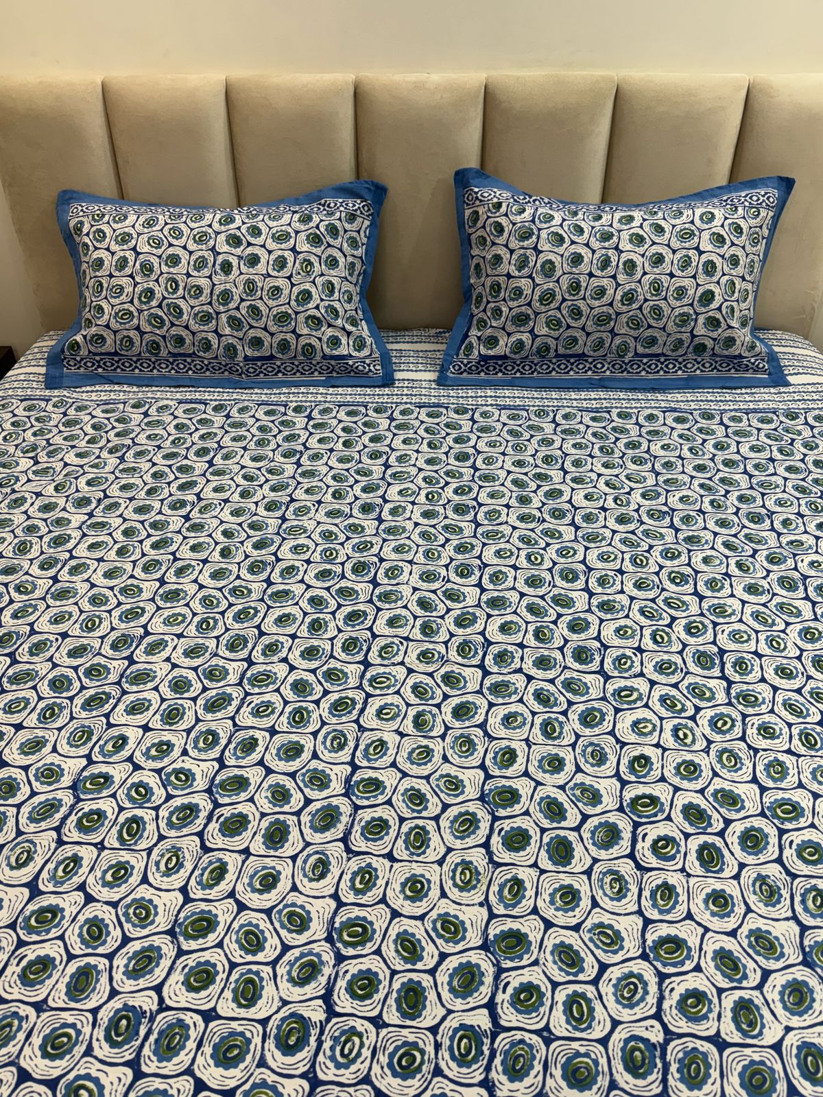 hand block printed bedsheet