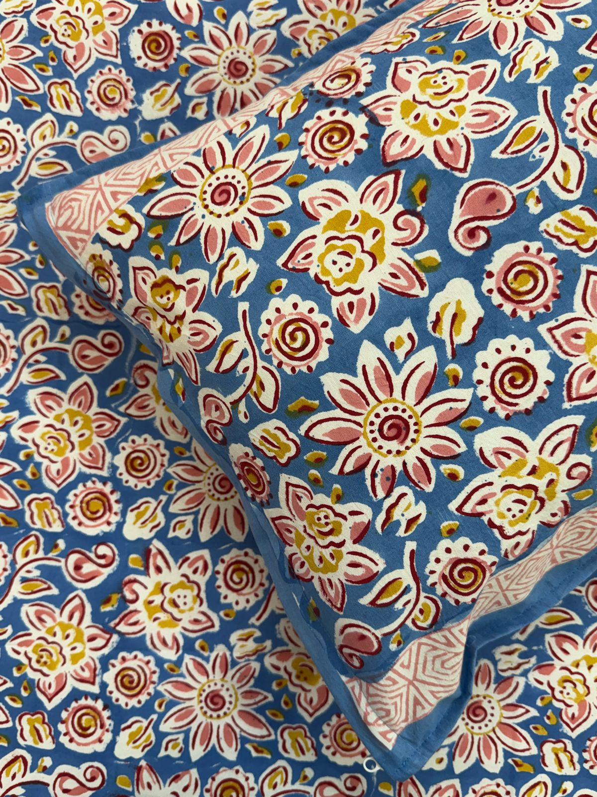 hand block printed bedsheet