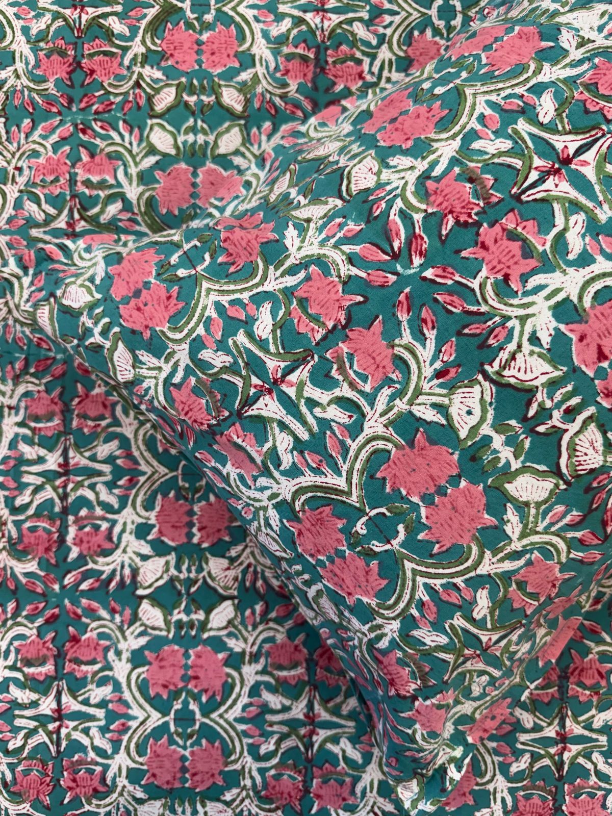 hand block printed bedsheet