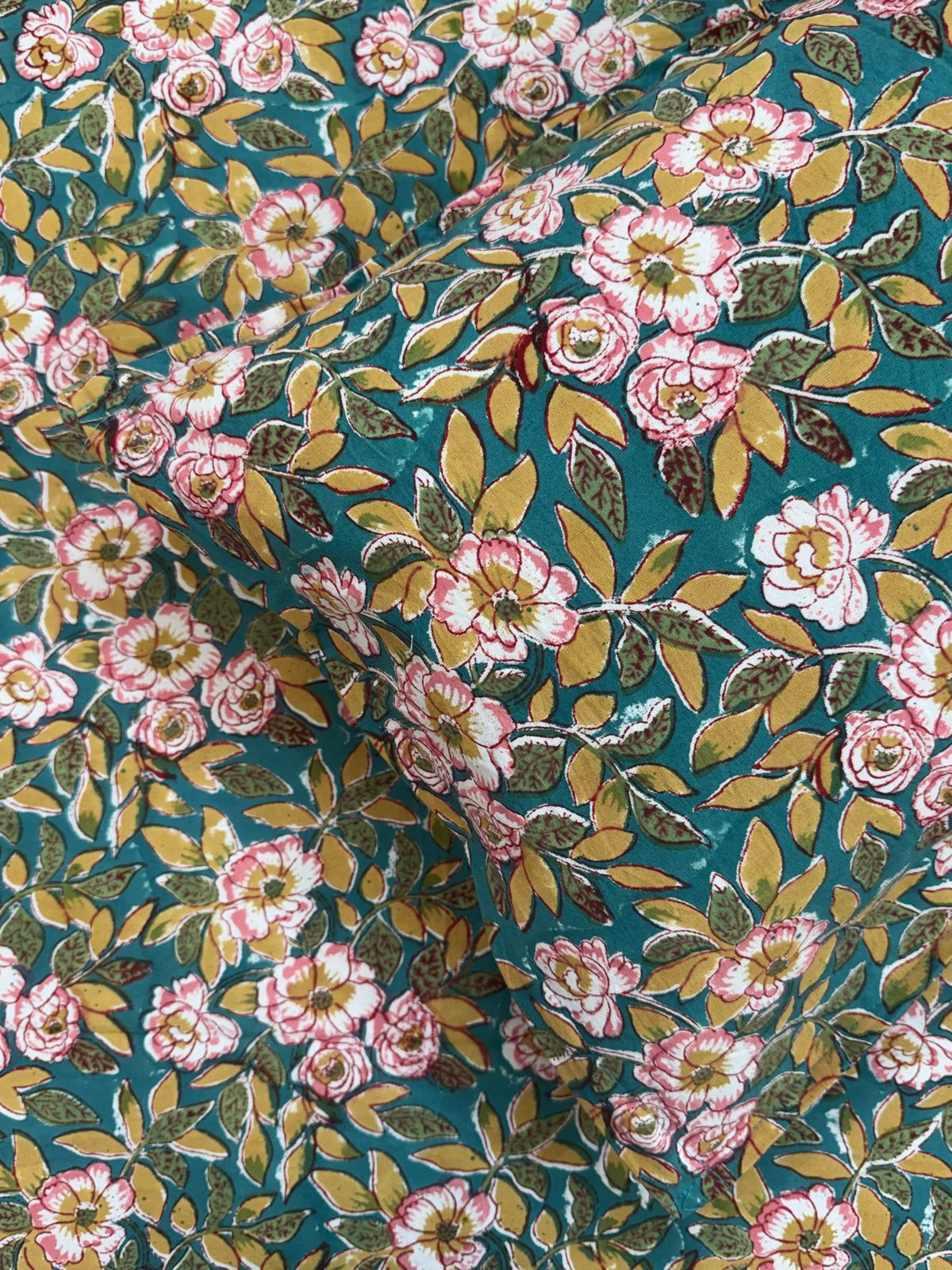hand block printed bedsheet