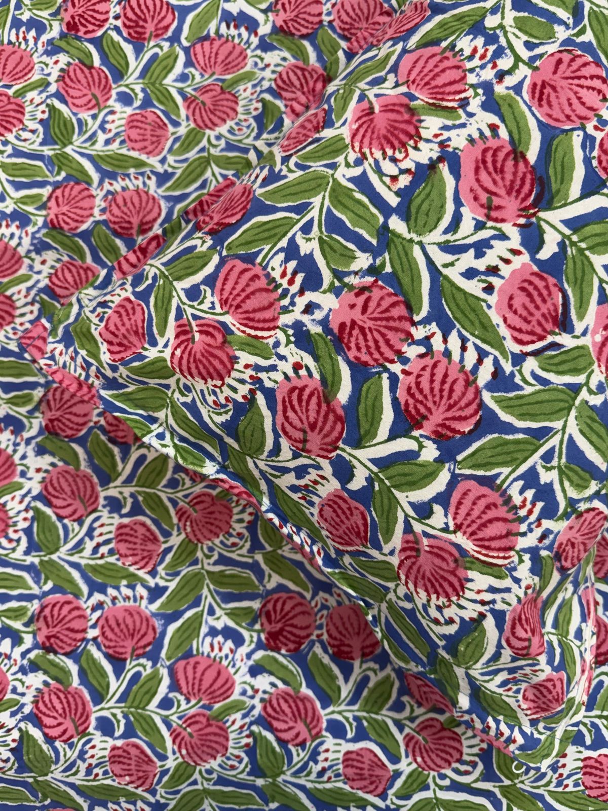 hand block printed bedsheet