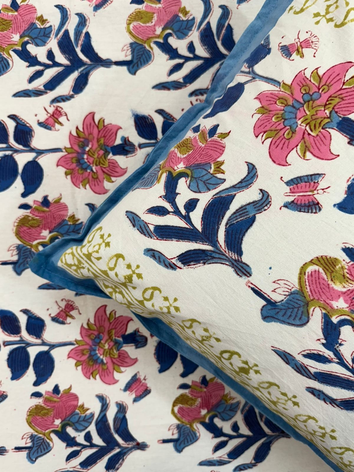 hand block printed bedsheet