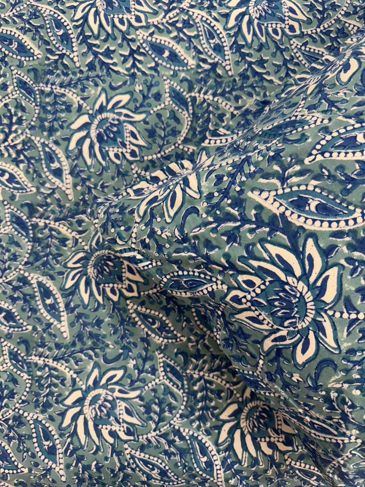 hand block printed bedsheet