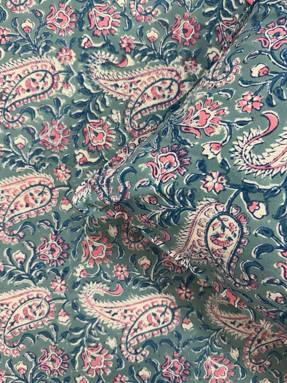 hand block printed bedsheet