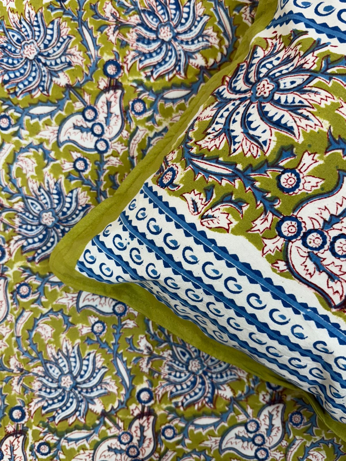 hand block printed bedsheet