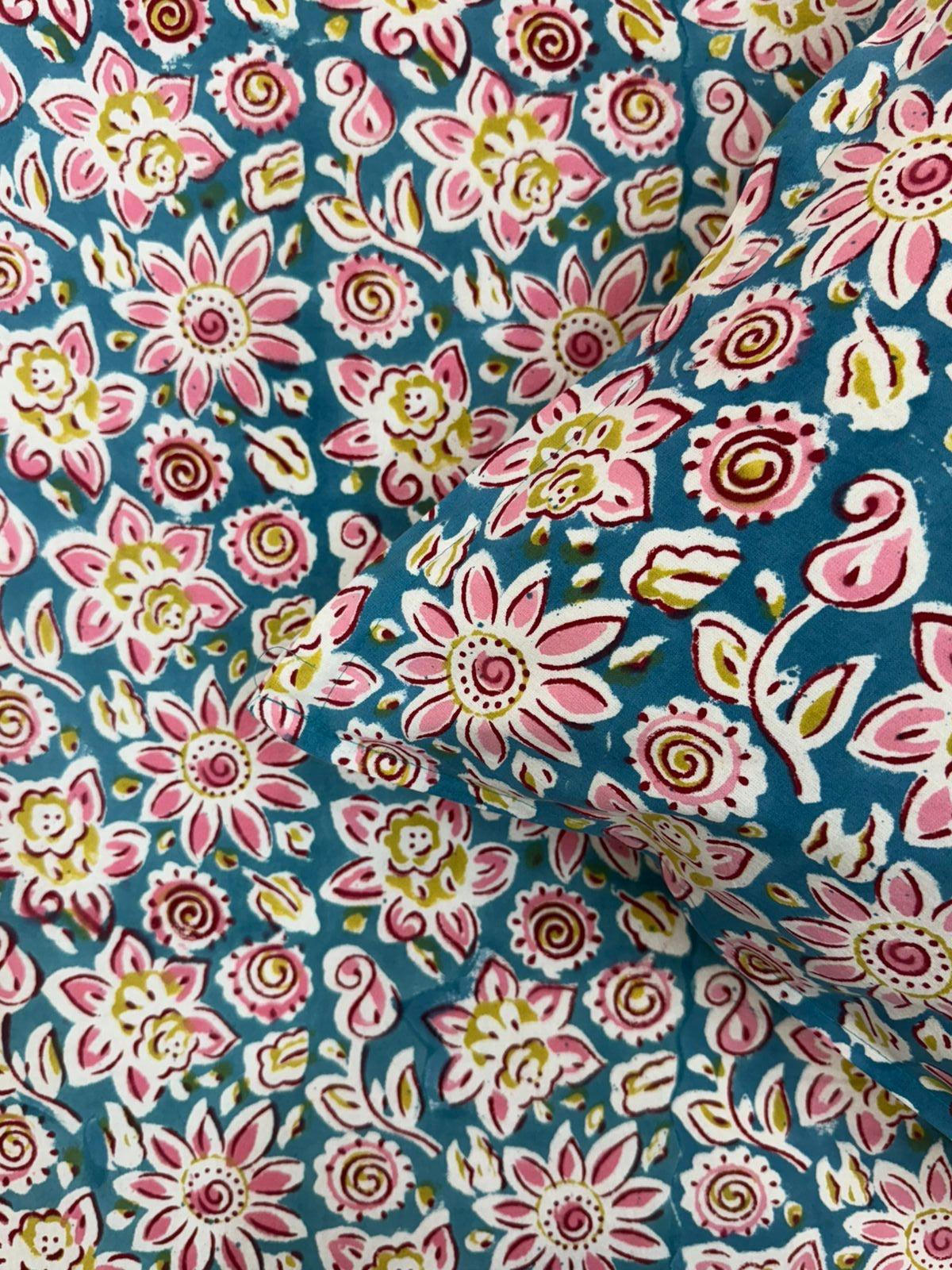 hand block printed bedsheet
