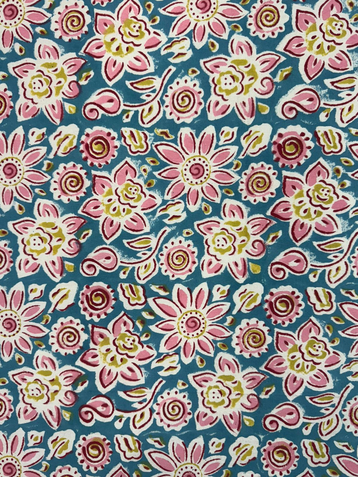 hand block printed bedsheet