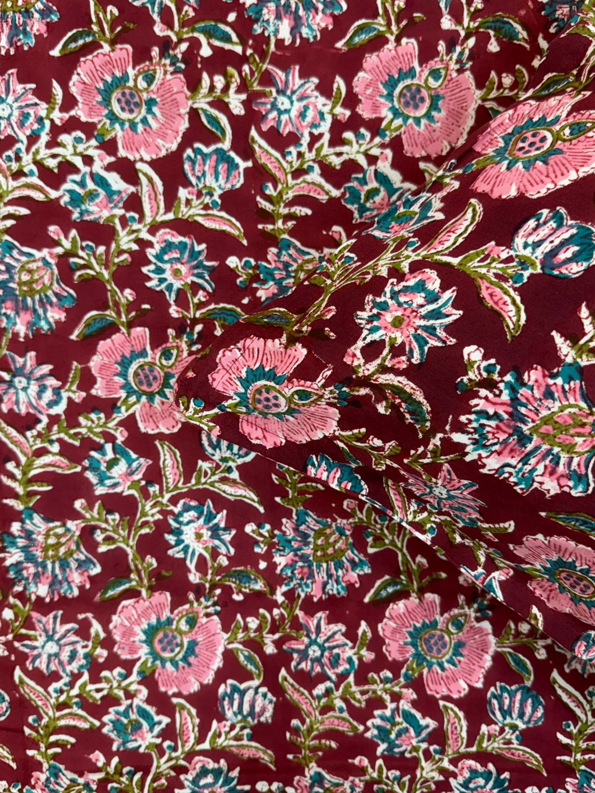 hand block printed bedsheet