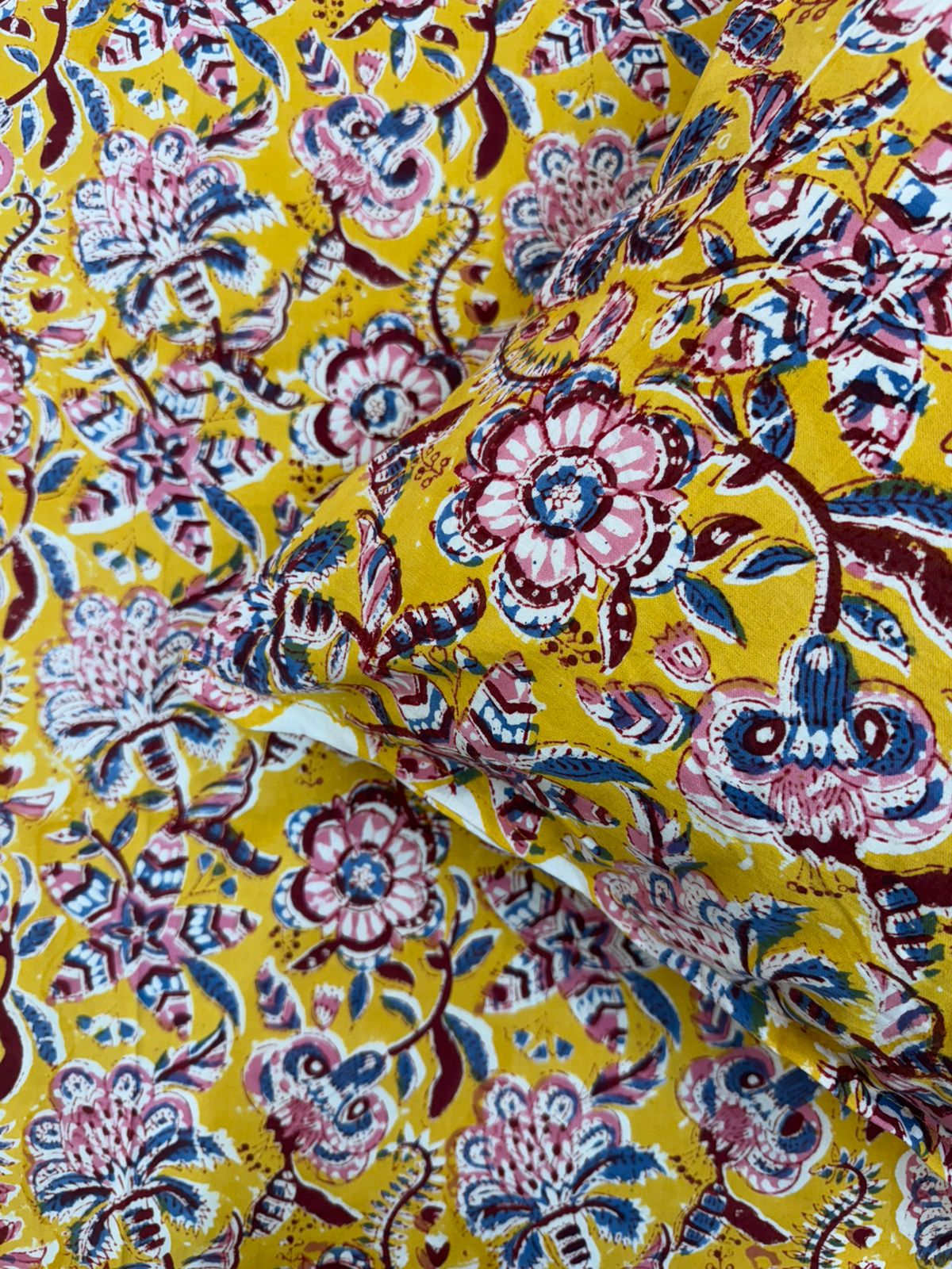 hand block printed bedsheet