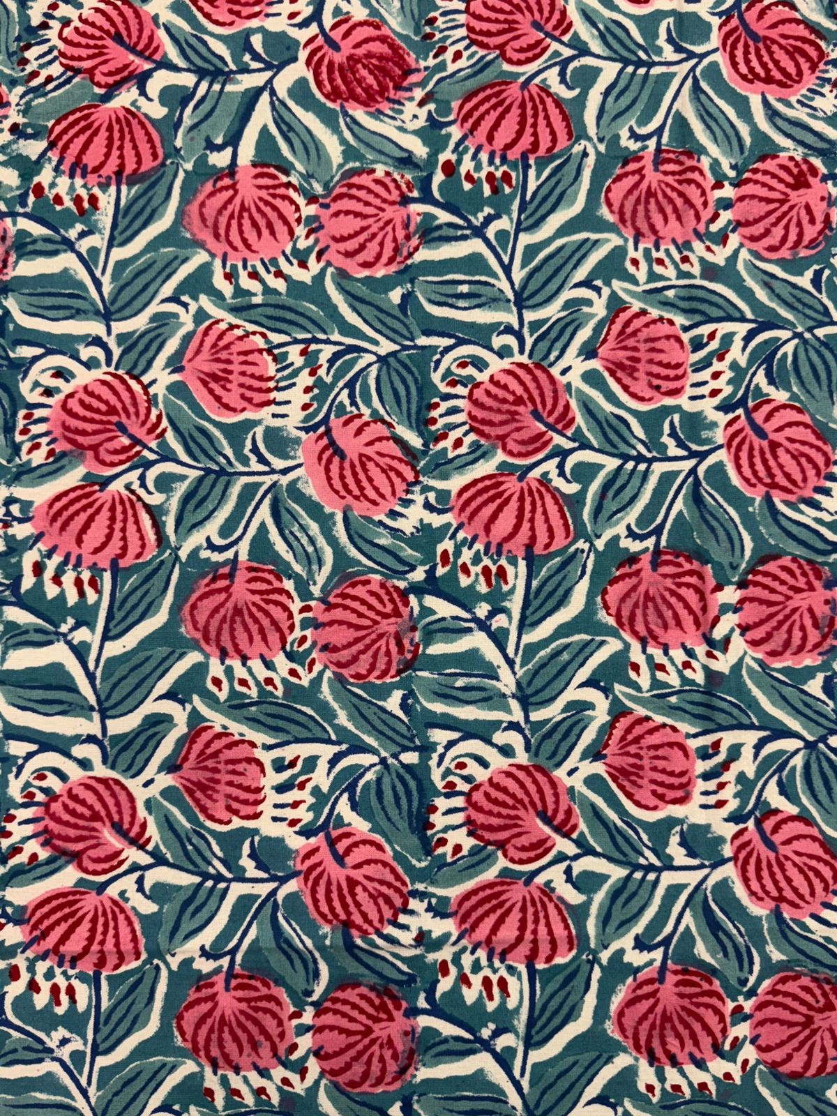 hand block printed bedsheet