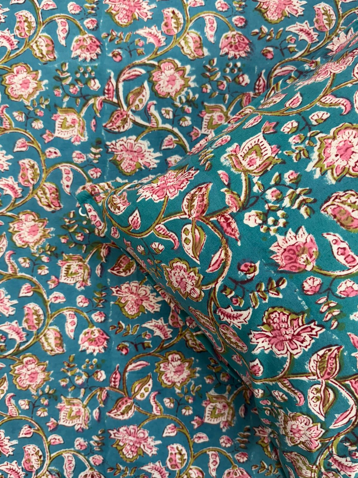 hand block printed bedsheet