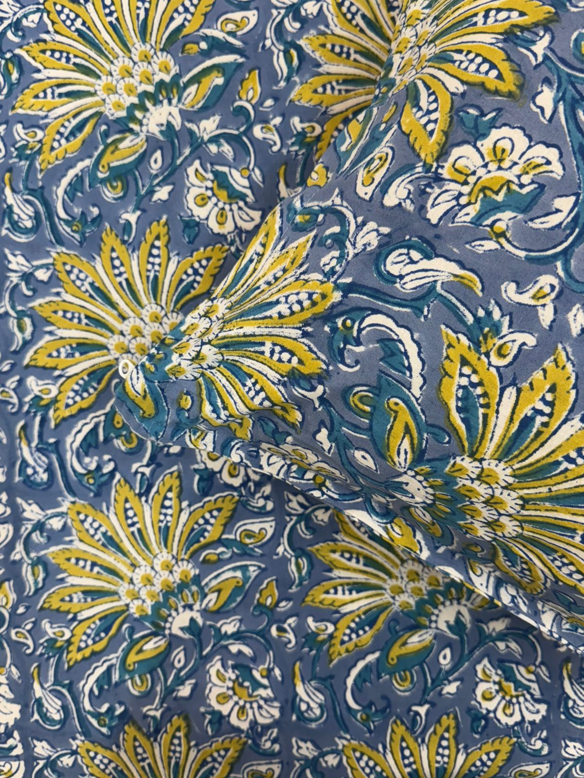 hand block printed bedsheet