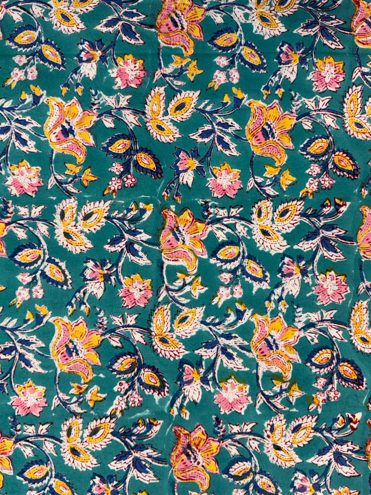 hand block printed bedsheet